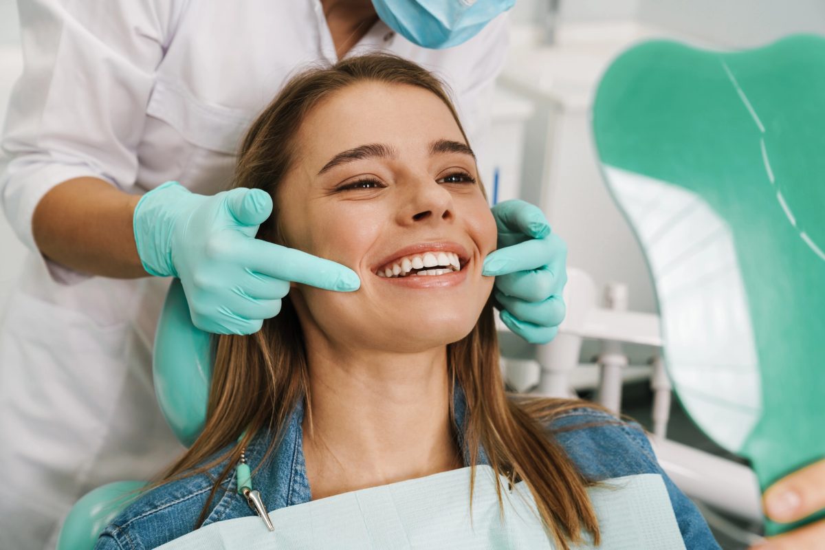 A patient receiving professional dental care